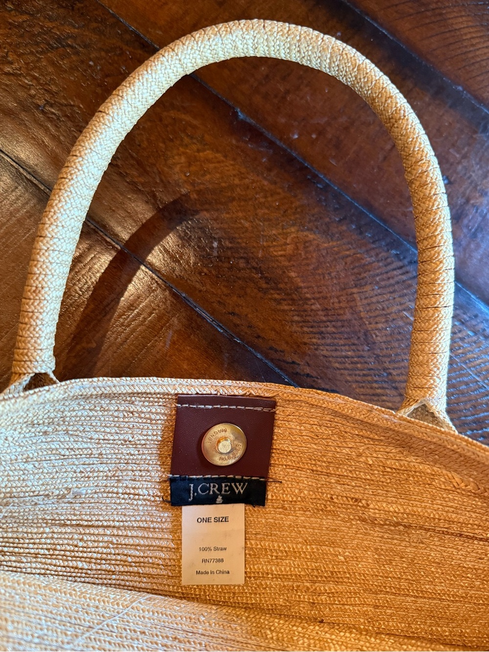 J. Crew Woven Straw Tote Bag - Picture 2 of 4